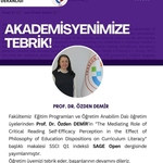 Akademisyenimize Tebrik 