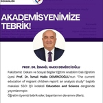 Fakültemiz Dekanına Tebrik 