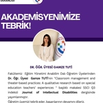 Akademisyenimizi Tebrik Ederiz!