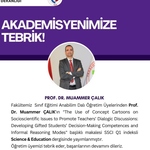 Akademisyenimizi Tebrik Ederiz!